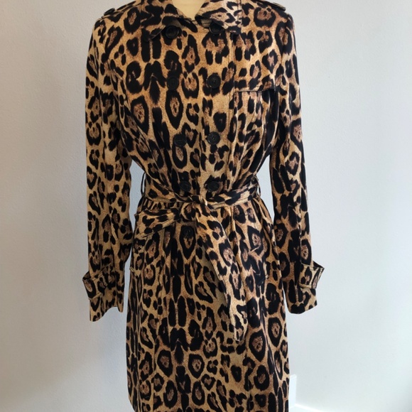 PINK TARTAN LEOPARD TRENCH - Picture 7 of 15